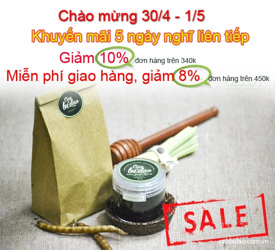 Cao bí đao khuyến mãi 5 ngày liên tiếp