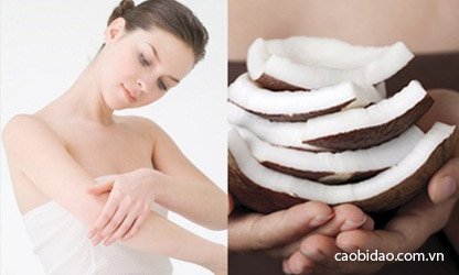 Tinh dầu dừa làm mịn da khuỷu tay Tinh dầu dừa làm mịn da khuỷu tay