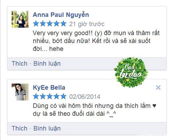 Phản hồi khách hàng dùng cao bí đao mat na duong da cao bi dao