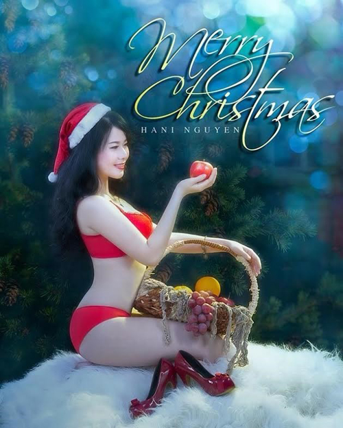 Người đẹp bikini đón noel hinh anh nguoi dep bikini dem noel 29