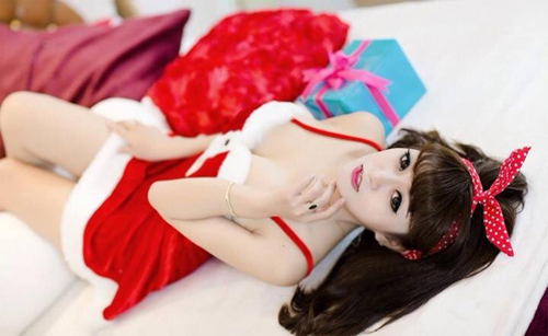 Người đẹp bikini đón noel hinh anh nguoi dep bikini dem noel 9