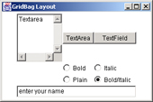 GridBag Layout Manager trong java